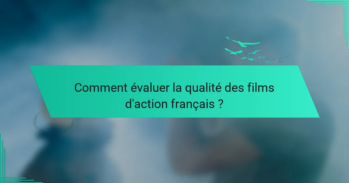 Comment évaluer la qualité des films d'action français ?