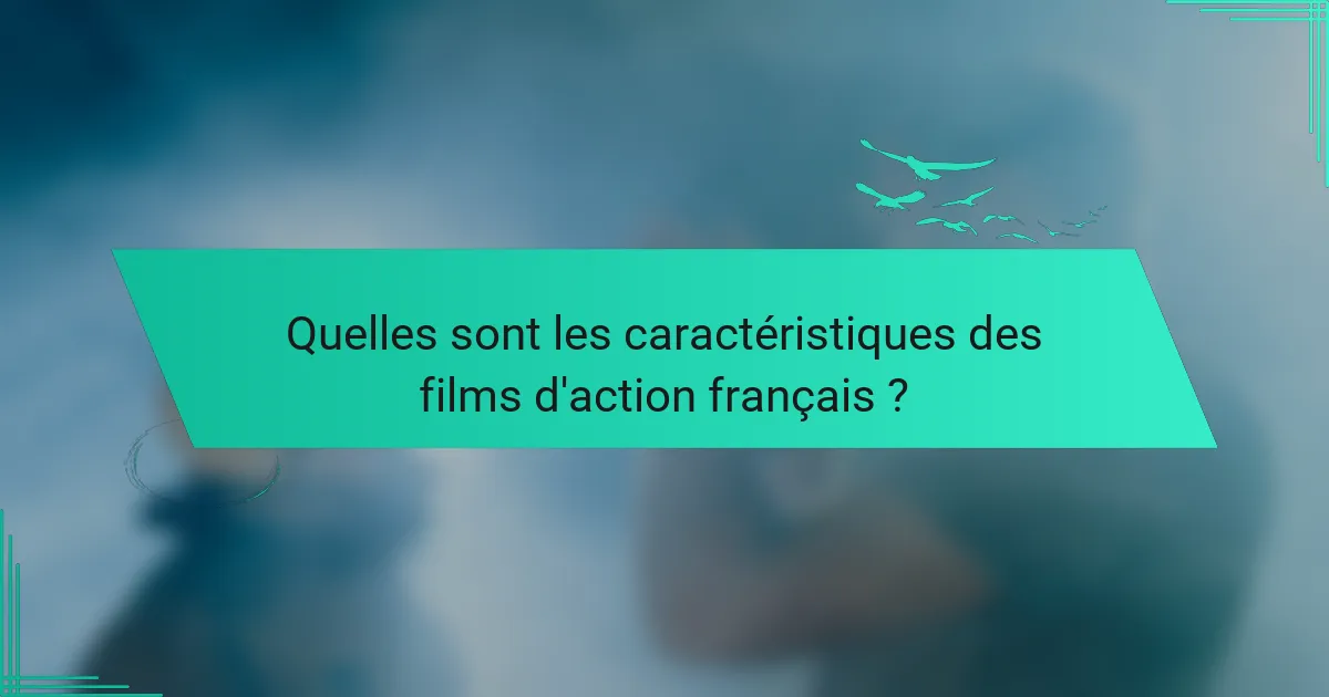 Quelles sont les caractéristiques des films d'action français ?